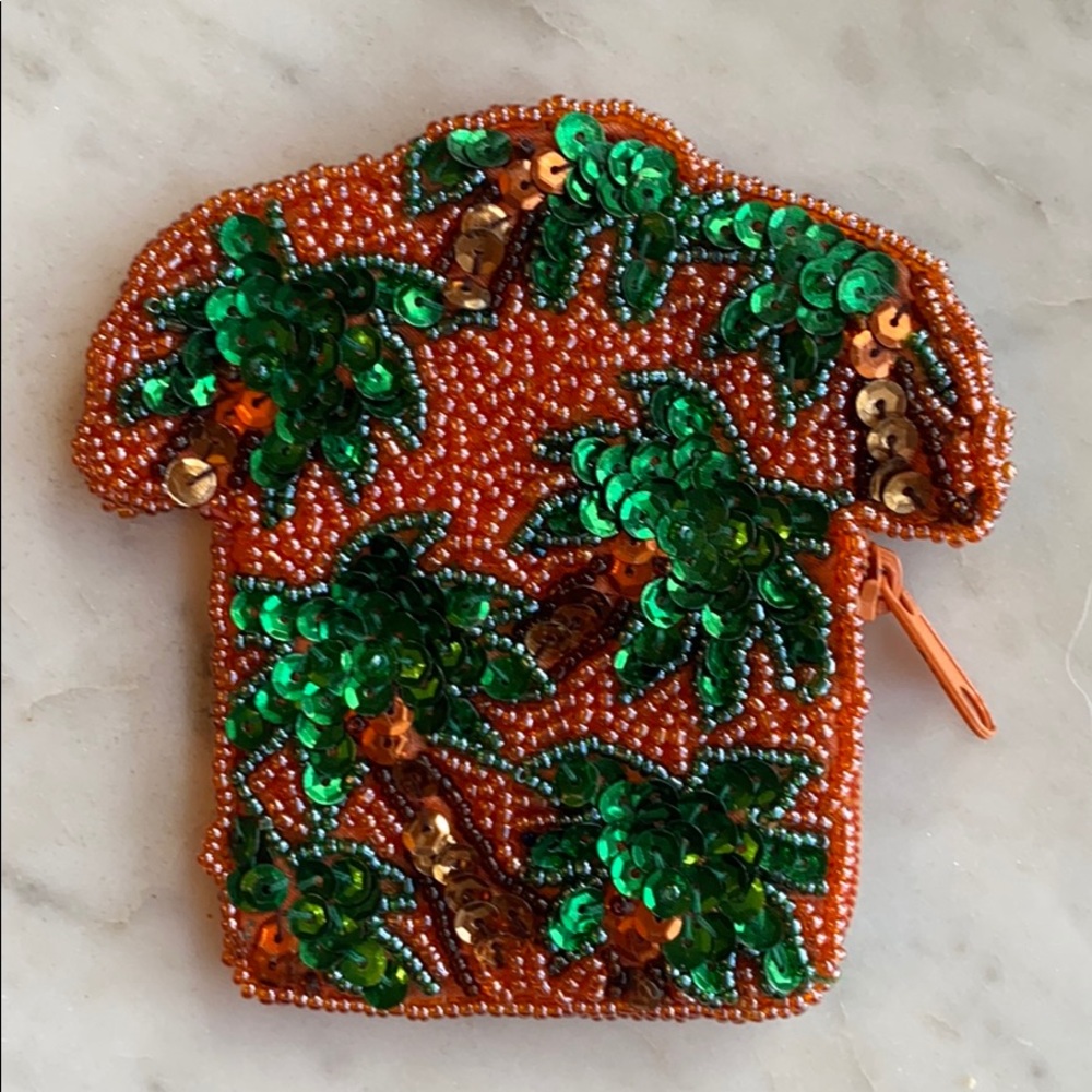 🐠tropical shirt beaded change pouch🐠 - Picture 2 of 2